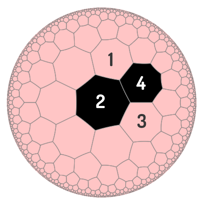 An Example of Generation 1 in Conway's Game of Life